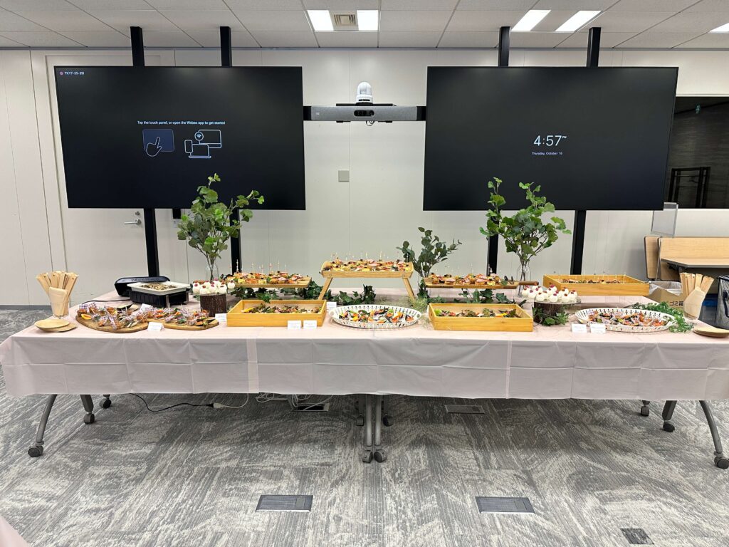 ケータリング設営後全体像